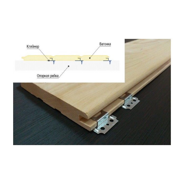 Кляймер для вагонки OSFIX №1 (1мм) фото 4