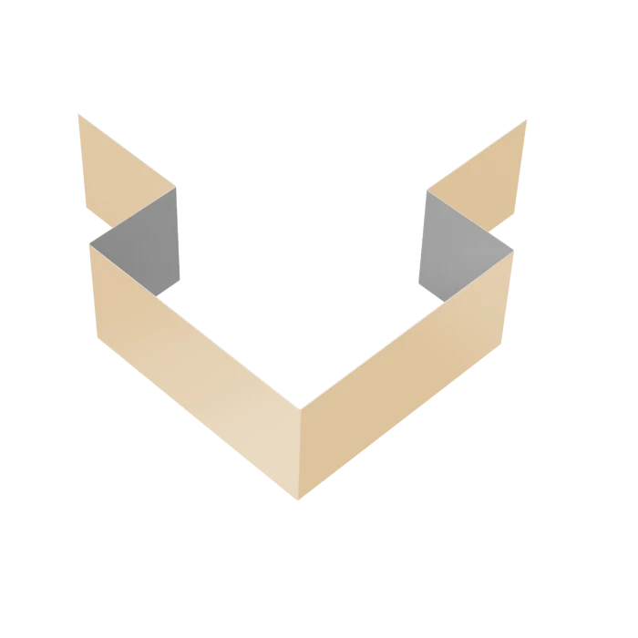 Угол внешний симметричный фибросайдинга Decover RAL 1014 Слоновая кость 0.5