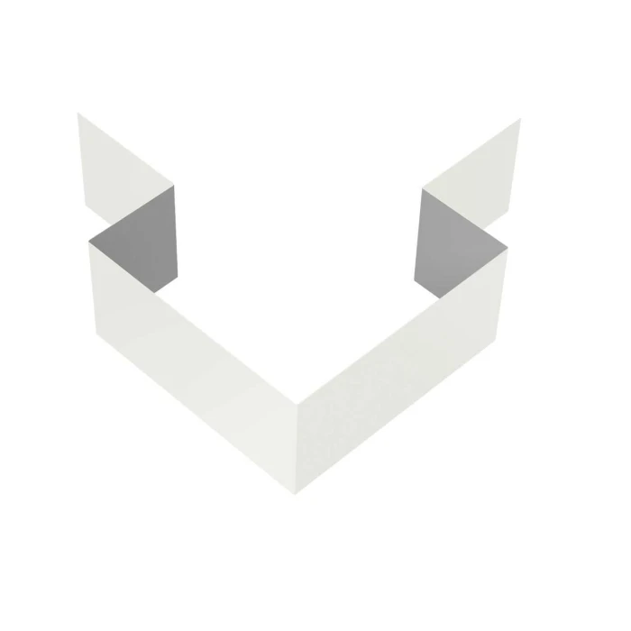 Угол внешний симметричный фибросайдинга Decover Velur RAL 9003 Сигнальный белый 0.5 | с пленкой