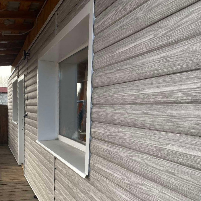 Виниловый сайдинг Docke Блок-Хаус D4.7T LUX под дерево Канадская Береза 3600×243 фото 4