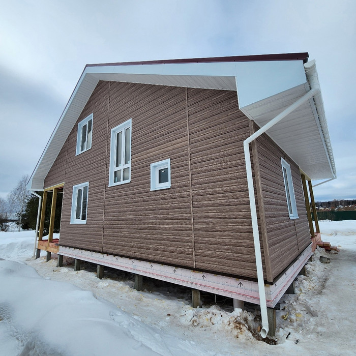 Виниловый сайдинг Docke Блок-Хаус D4.7T LUX под дерево Кедр 3600×243 фото 2