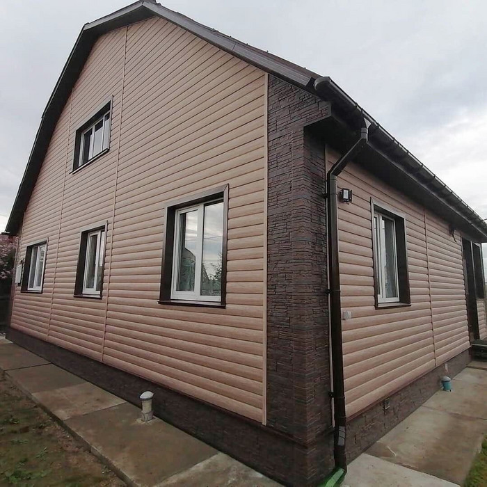 Виниловый сайдинг Docke Блок-Хаус D4.7T LUX под дерево Рябина 3600×243 фото 2