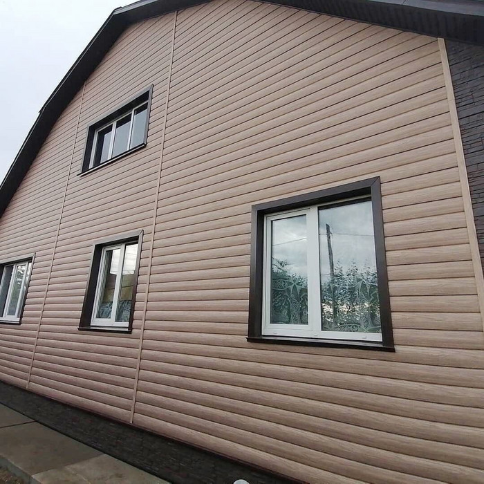 Виниловый сайдинг Docke Блок-Хаус D4.7T LUX под дерево Рябина 3600×243 фото 3