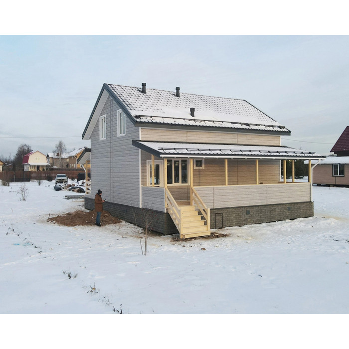 Виниловый сайдинг Docke Брус D6S LUX под дерево Канадская Береза 3600×300 фото 4