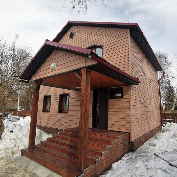 Виниловый сайдинг Docke Брус D6S LUX под дерево Кедр 3600×300 фото 3