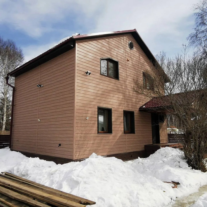 Виниловый сайдинг Docke Брус D6S LUX под дерево Кедр 3600×300 фото 2