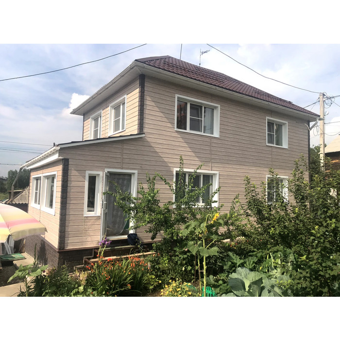 Виниловый сайдинг Docke Брус D6S LUX под дерево Орех 3600×300 фото 3