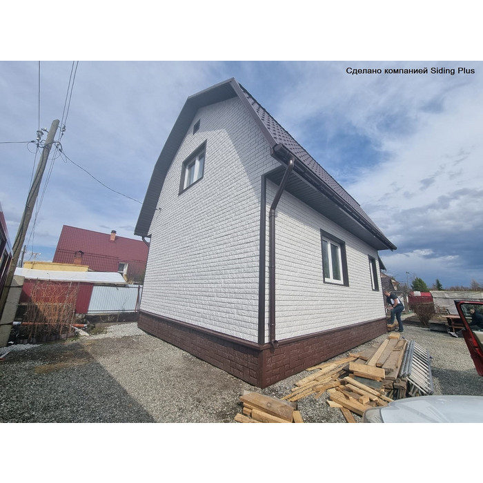 Виниловый сайдинг Docke BERGART LUX под камень Кокос 1809×285 фото 3