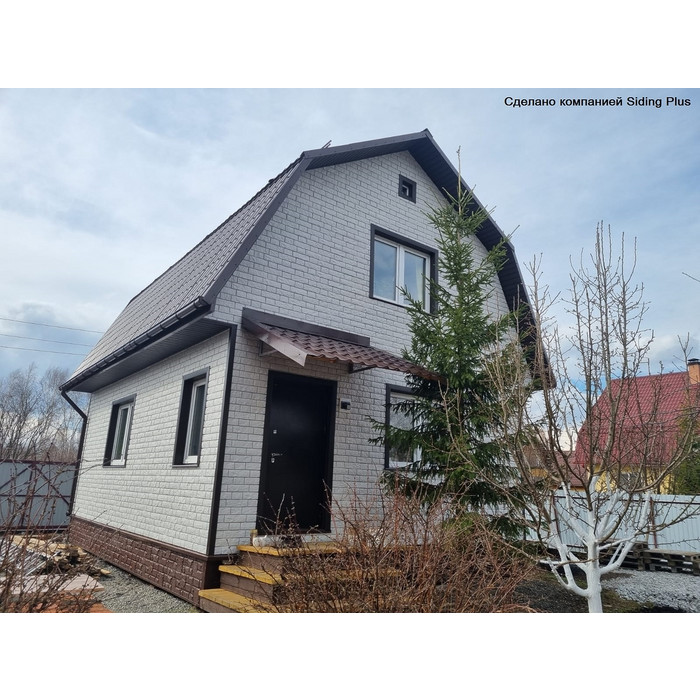 Виниловый сайдинг Docke BERGART LUX под камень Кокос 1809×285 фото 4