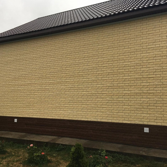 Виниловый сайдинг Docke BERGART LUX под камень Пекан 1809×285 фото 4