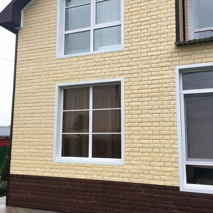 Виниловый сайдинг Docke BERGART LUX под камень Пекан 1809×285 фото 2