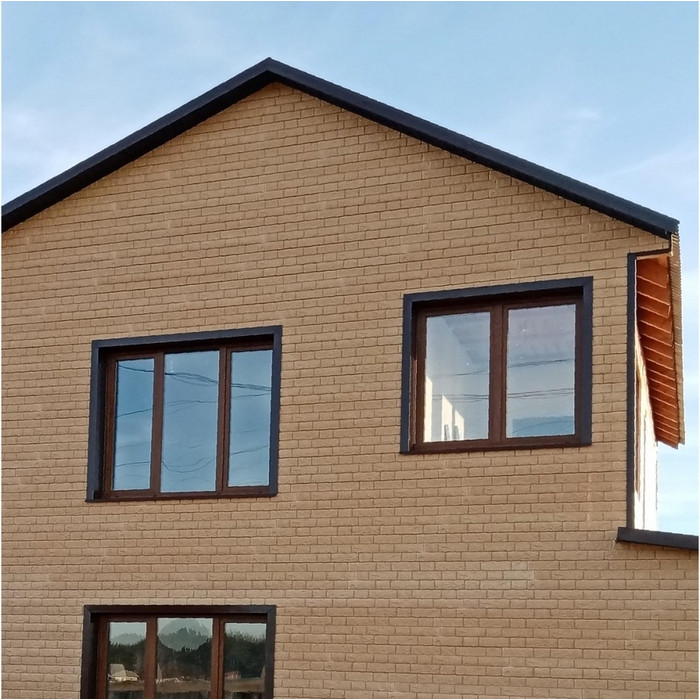 Виниловый сайдинг Docke BERGART LUX под камень Пекан 1809×285 фото 3