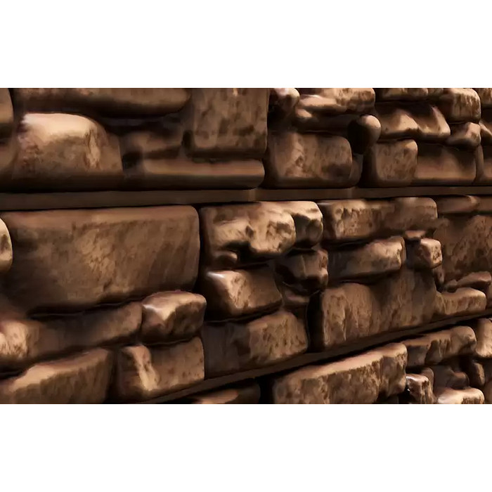 Виниловый сайдинг Docke ROCKY LUX под камень Кедровый Орех 1787×285 фото 2