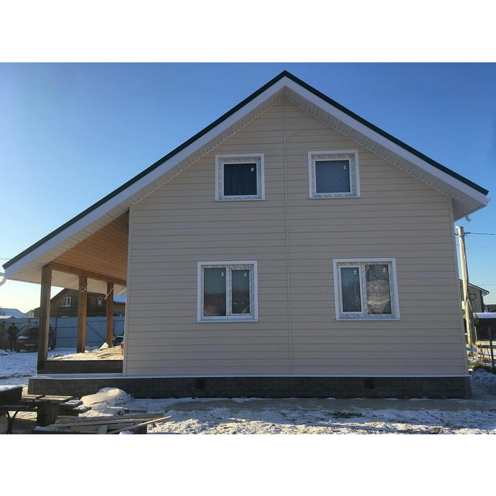 Виниловый сайдинг Docke Блок-Хаус D4.7T PREMIUM Банан 3600×243 фото 2