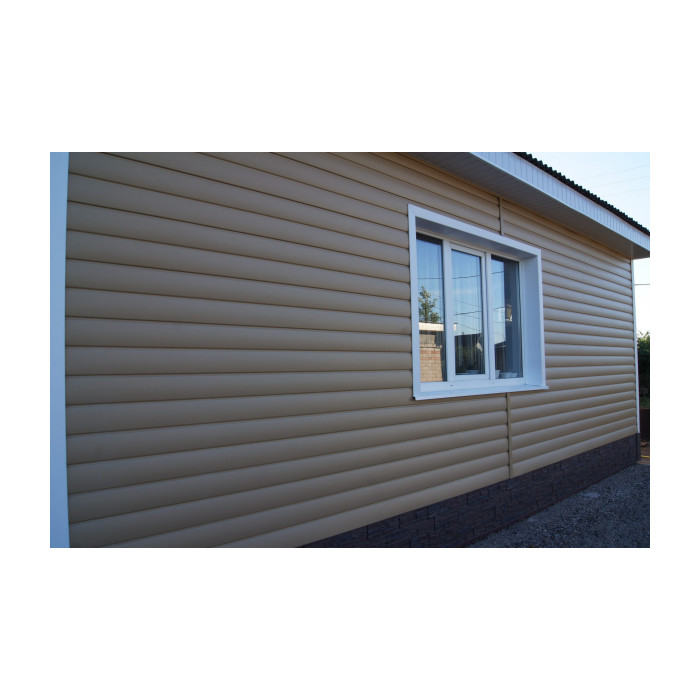 Виниловый сайдинг Docke Блок-Хаус D4.7T PREMIUM Капучино 3600×243 фото 4