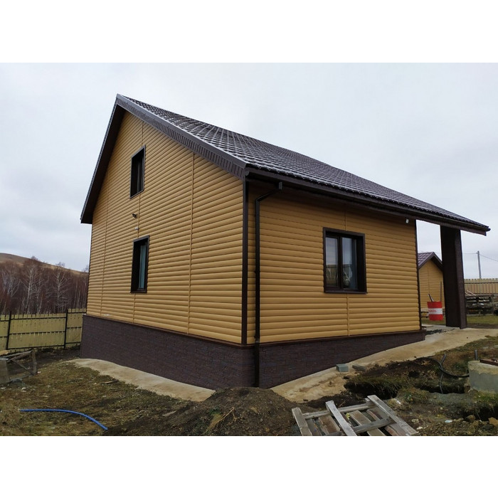 Виниловый сайдинг Docke Блок-Хаус D4.7T PREMIUM Карамель 3600×243 фото 2