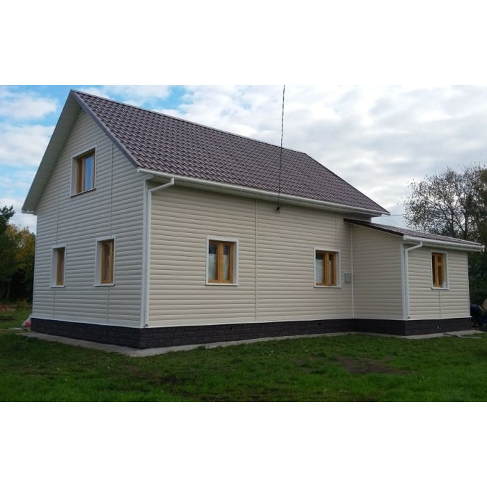 Виниловый сайдинг Docke Блок-Хаус D4.7T PREMIUM Крем-Брюле 3600×243 фото 2