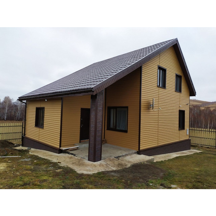 Виниловый сайдинг Docke Блок-Хаус D4.7T PREMIUM Крем-Брюле 3600×243 фото 4