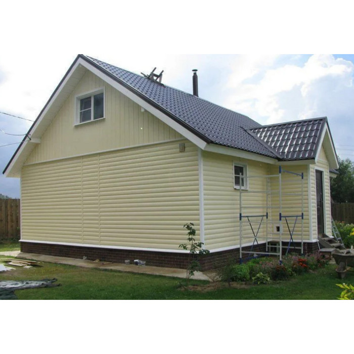 Виниловый сайдинг Docke Блок-Хаус D4.7T PREMIUM Лимон 3600×243 фото 4