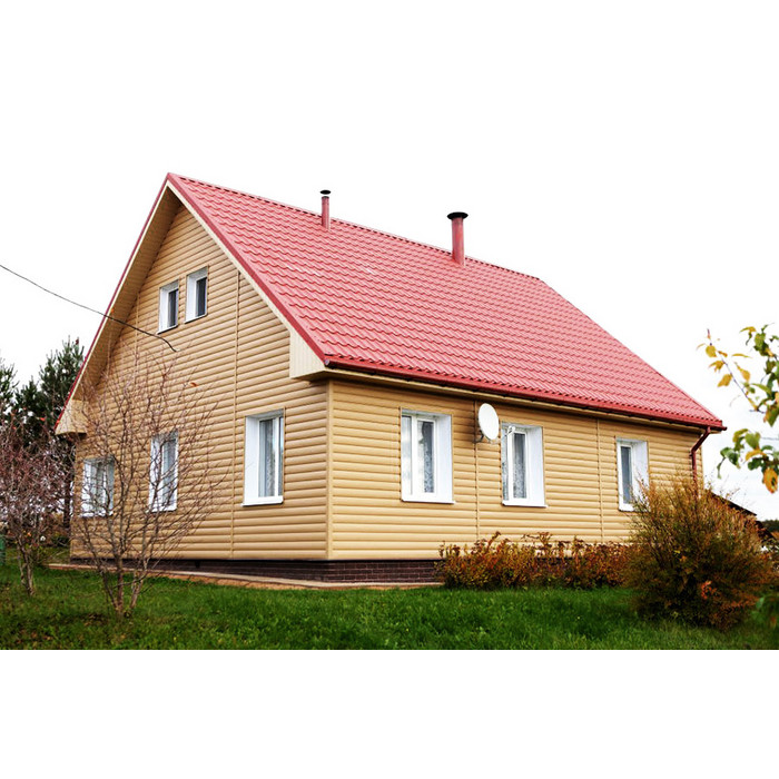 Виниловый сайдинг Docke Блок-Хаус D4.7T PREMIUM Манго 3600×243 фото 3