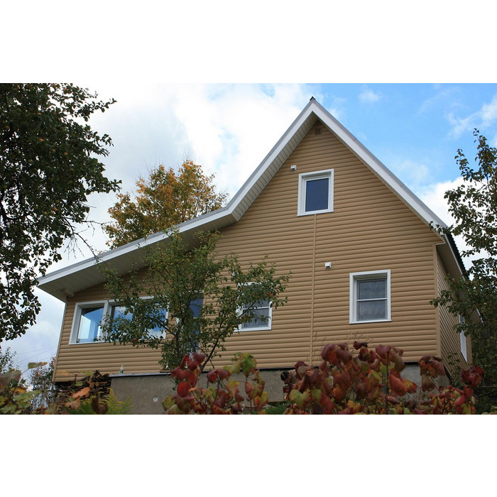 Виниловый сайдинг Docke Блок-Хаус D4.7T PREMIUM Манго 3600×243 фото 2