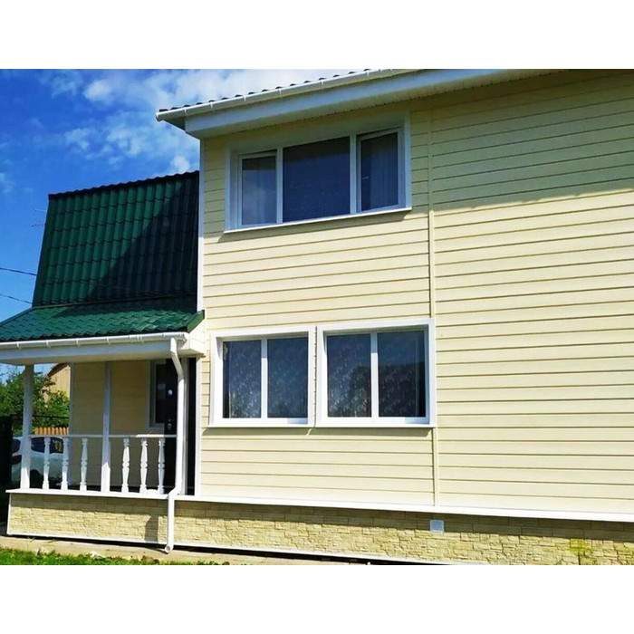 Виниловый сайдинг Docke Брус D6S PREMIUM Банан 3600×300 фото 2