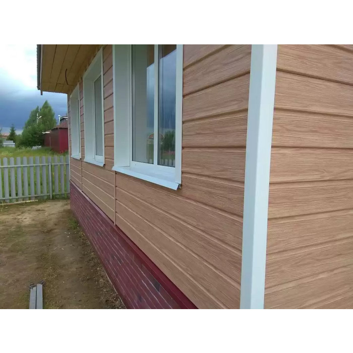 Виниловый сайдинг Docke Брус D6S PREMIUM Капучино 3600×300 фото 3