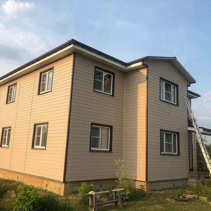 Виниловый сайдинг Docke Брус D6S PREMIUM Крем-Брюле 3600×300 фото 2