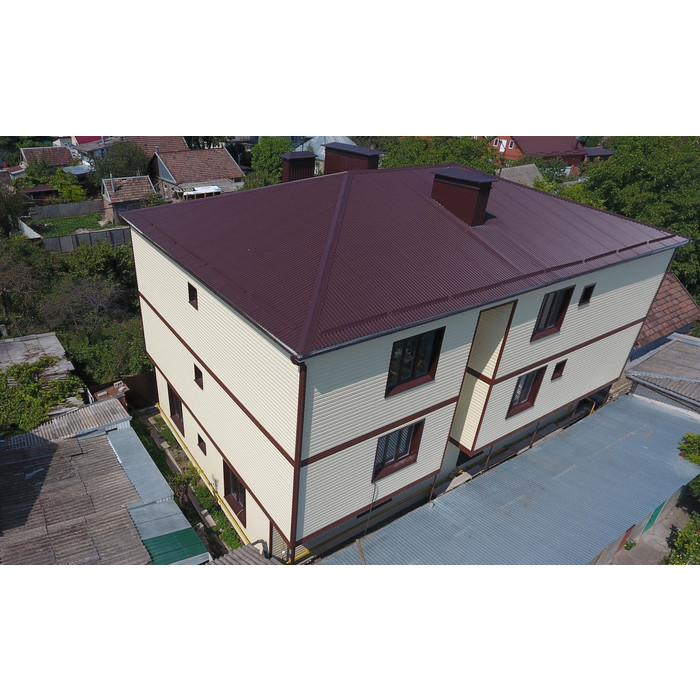 Виниловый сайдинг Docke Корабельный брус D4.5D PREMIUM Банан 3600×232 фото 2