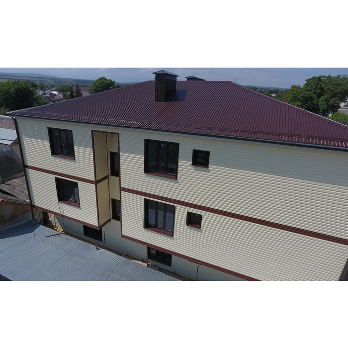 Виниловый сайдинг Docke Корабельный брус D4.5D PREMIUM Банан 3600×232 фото 3