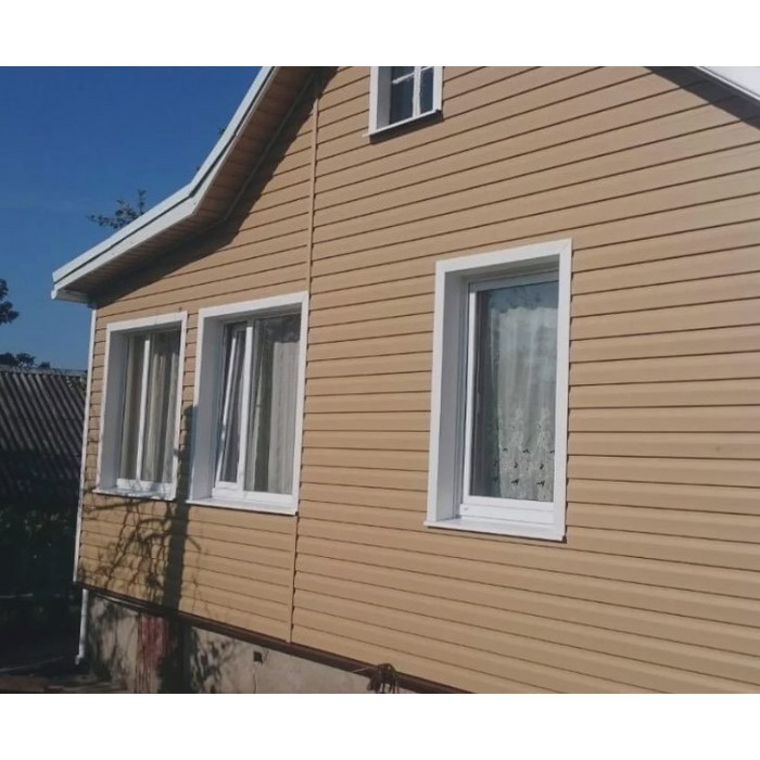 Виниловый сайдинг Docke Корабельный брус D4.5D PREMIUM Карамель 3600×232 фото 3
