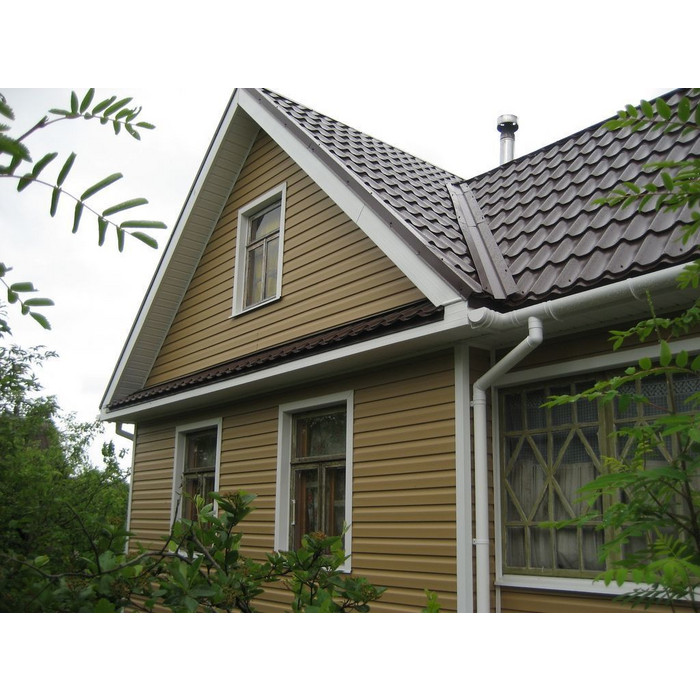 Виниловый сайдинг Docke Корабельный брус D4.5D PREMIUM Карамель 3600×232 фото 2