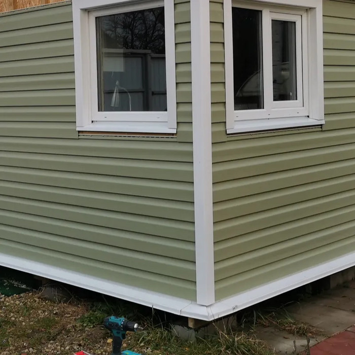 Виниловый сайдинг Docke Корабельный брус D4.5D PREMIUM Киви 3600×232 фото 4