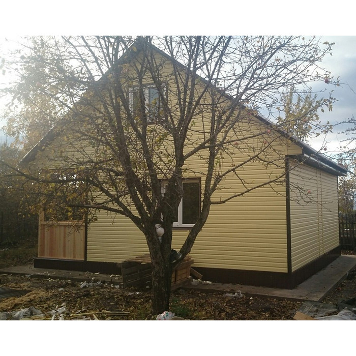 Виниловый сайдинг Docke Корабельный брус D4.5D PREMIUM Лимон 3600×232 фото 2