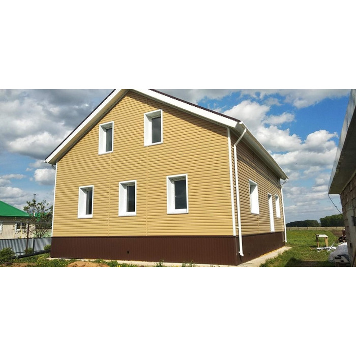 Виниловый сайдинг Docke Корабельный брус D4.5D PREMIUM Манго 3600×232 фото 3