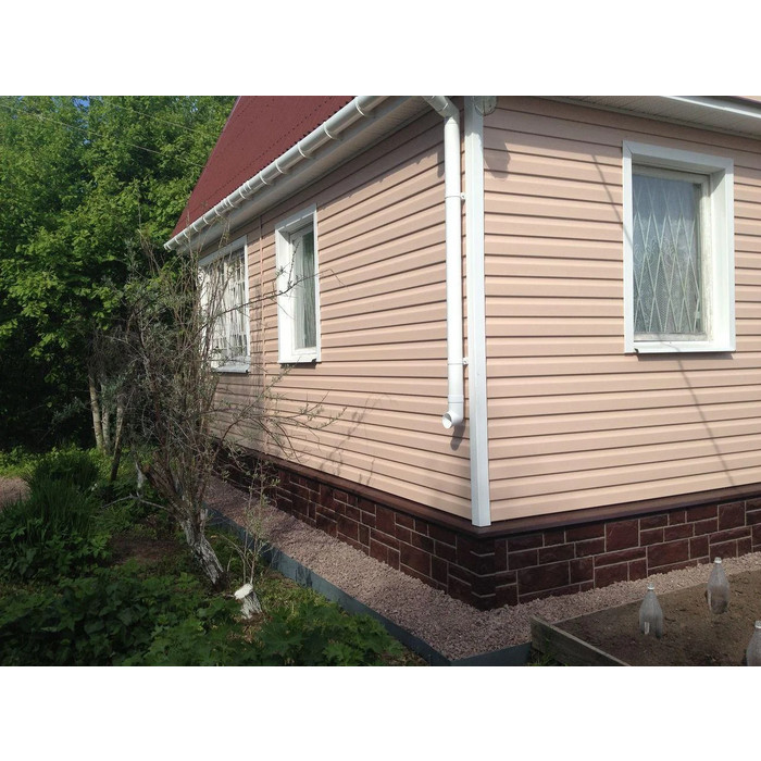 Виниловый сайдинг Docke Корабельный брус D4.5D PREMIUM Персик 3600×232 фото 3