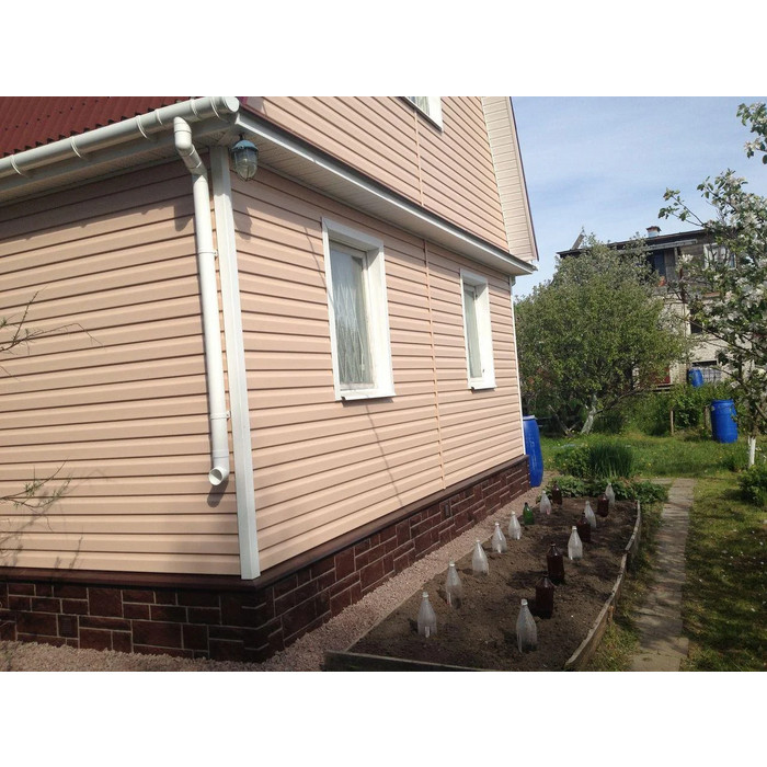 Виниловый сайдинг Docke Корабельный брус D4.5D PREMIUM Персик 3600×232 фото 4