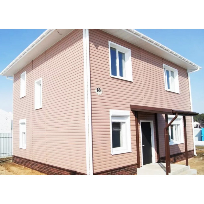 Виниловый сайдинг Docke Корабельный брус D4.5D PREMIUM Персик 3600×232 фото 2