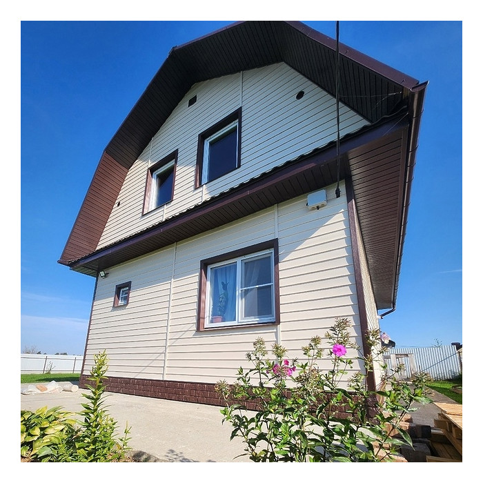 Виниловый сайдинг Docke Корабельный брус D4.5D PREMIUM Пломбир 3600×232 фото 4