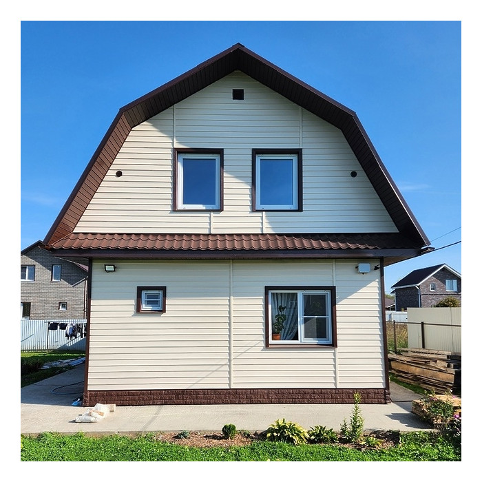 Виниловый сайдинг Docke Корабельный брус D4.5D PREMIUM Пломбир 3600×232 фото 3