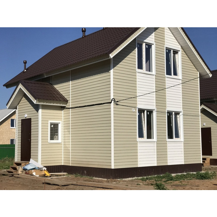 Виниловый сайдинг Docke Ёлочка D5C STANDARD Крем-Брюле 3000×255 фото 4