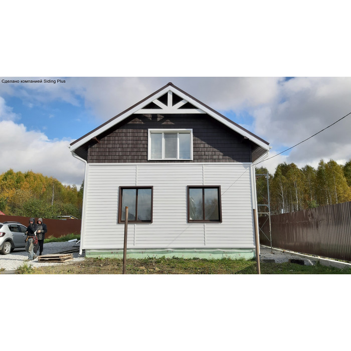 Виниловый сайдинг Docke Ёлочка D5C STANDARD Пломбир 3000×255 фото 4