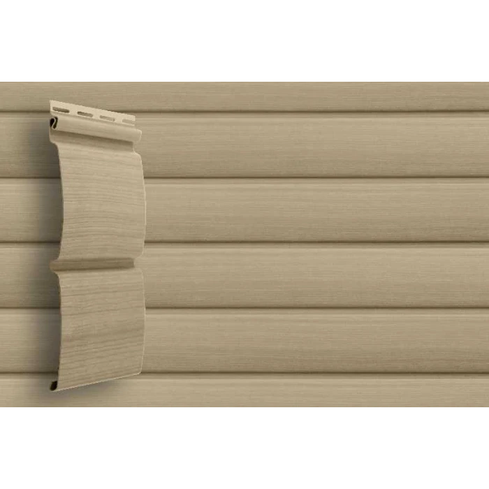 Виниловый сайдинг трехслойный Grand Line Блок-хаус Tundra Граб 3.00