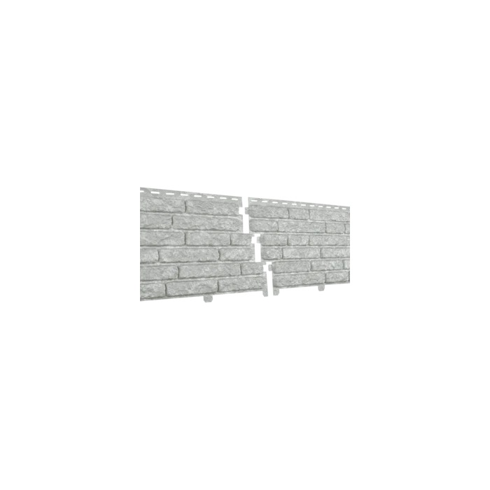 Виниловый сайдинг Ю-пласт Стоун-Хаус 2000х250мм Кварцит светло-серый