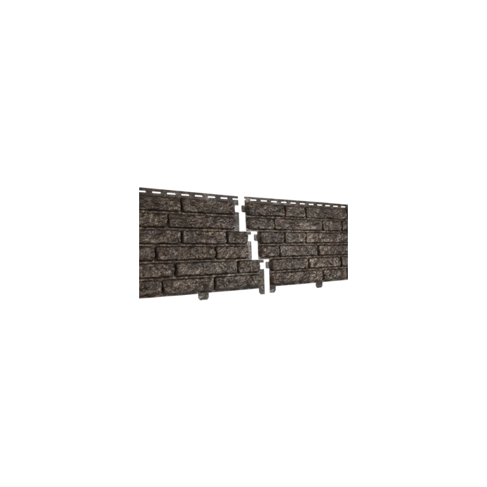 Виниловый сайдинг Ю-пласт Стоун-Хаус 2000х250мм Кварцит коричневый