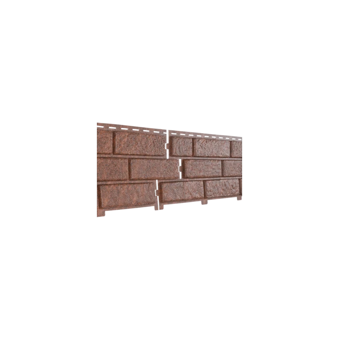 Виниловый сайдинг Ю-пласт Стоун-Хаус 3025х225мм Кирпич красный