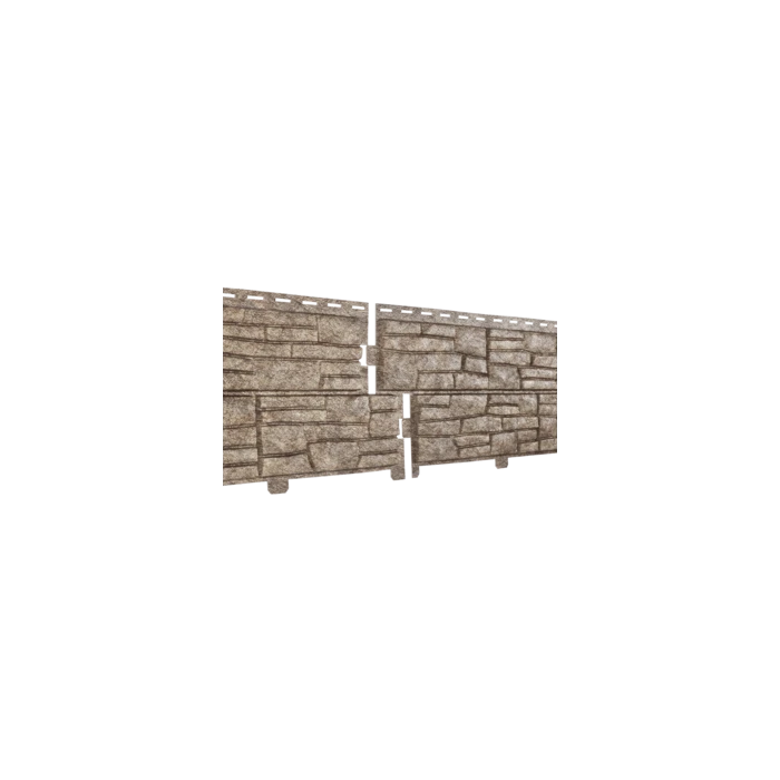 Виниловый сайдинг Ю-пласт Стоун-Хаус 2000х225мм Сланец бурый