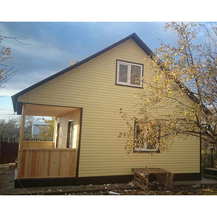 Виниловый сайдинг Docke Корабельный брус D4.5DL STANDARD лимон 3000х232 фото 3