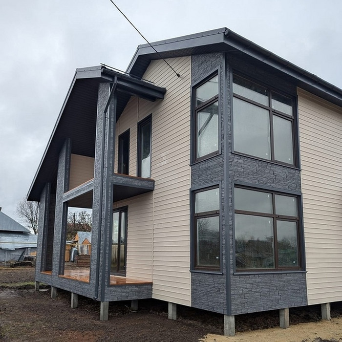 Виниловый сайдинг Docke Корабельный брус D4.5DL STANDARD крем-брюле 3000х232 фото 2