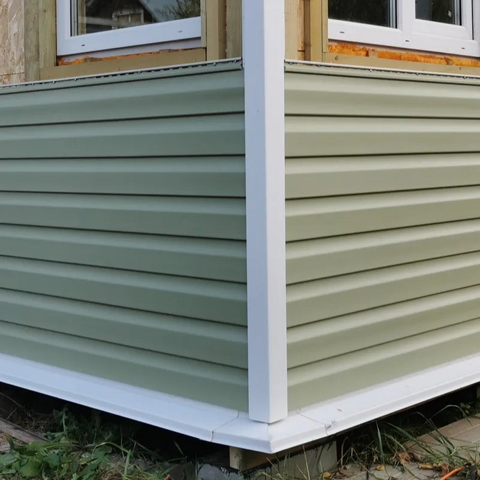 Виниловый сайдинг Docke Корабельный брус D4.5DL STANDARD киви 3000х232 фото 2